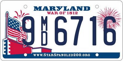 MD license plate 9MD6716