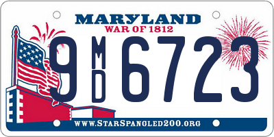MD license plate 9MD6723