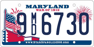 MD license plate 9MD6730