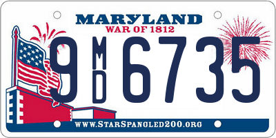 MD license plate 9MD6735