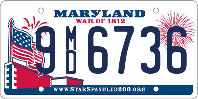 MD license plate 9MD6736