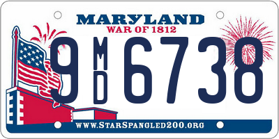 MD license plate 9MD6738