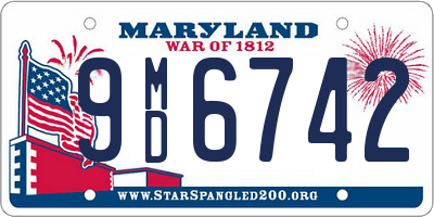 MD license plate 9MD6742