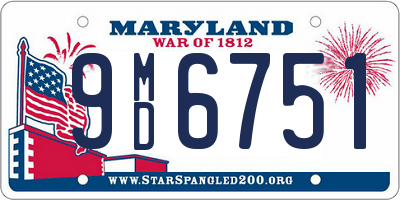 MD license plate 9MD6751