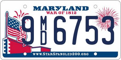 MD license plate 9MD6753