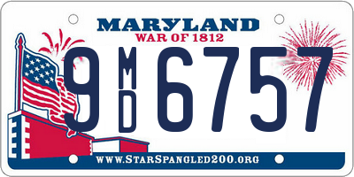 MD license plate 9MD6757