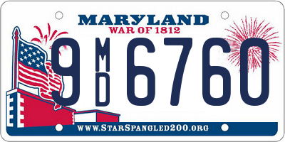 MD license plate 9MD6760