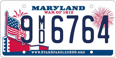 MD license plate 9MD6764