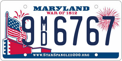 MD license plate 9MD6767