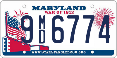 MD license plate 9MD6774