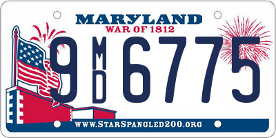 MD license plate 9MD6775