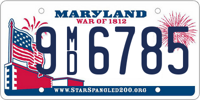 MD license plate 9MD6785