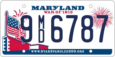 MD license plate 9MD6787