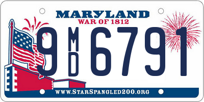 MD license plate 9MD6791