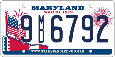 MD license plate 9MD6792