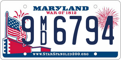 MD license plate 9MD6794