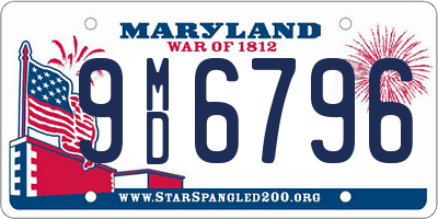 MD license plate 9MD6796