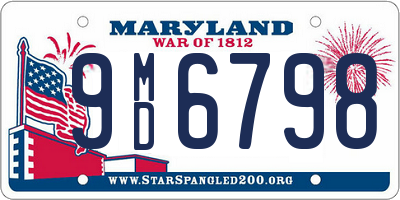 MD license plate 9MD6798