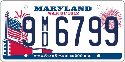 MD license plate 9MD6799