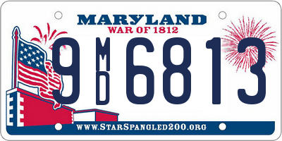 MD license plate 9MD6813