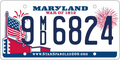 MD license plate 9MD6824