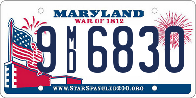 MD license plate 9MD6830