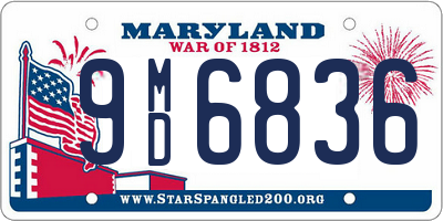 MD license plate 9MD6836