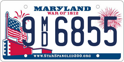 MD license plate 9MD6855
