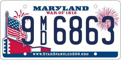 MD license plate 9MD6863