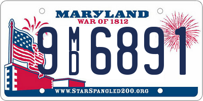 MD license plate 9MD6891