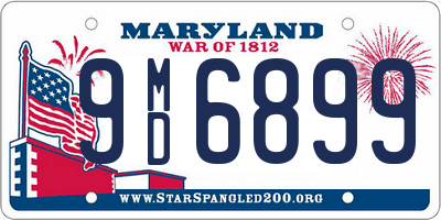 MD license plate 9MD6899