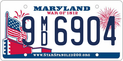 MD license plate 9MD6904