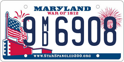 MD license plate 9MD6908