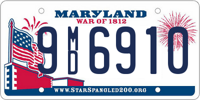 MD license plate 9MD6910