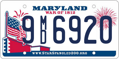 MD license plate 9MD6920