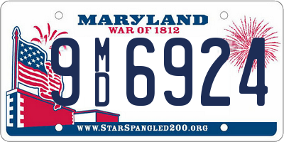 MD license plate 9MD6924