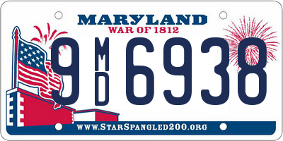 MD license plate 9MD6938