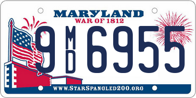 MD license plate 9MD6955