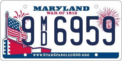 MD license plate 9MD6959