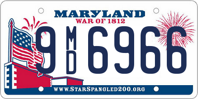 MD license plate 9MD6966