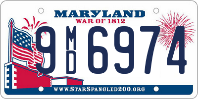 MD license plate 9MD6974