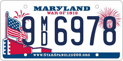 MD license plate 9MD6978