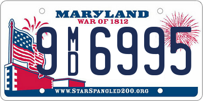 MD license plate 9MD6995