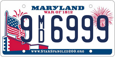 MD license plate 9MD6999