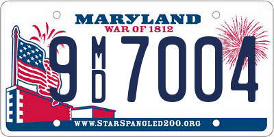 MD license plate 9MD7004
