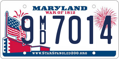 MD license plate 9MD7014