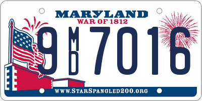MD license plate 9MD7016