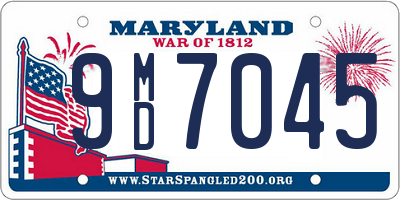 MD license plate 9MD7045