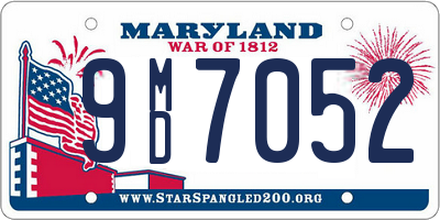 MD license plate 9MD7052