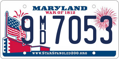MD license plate 9MD7053